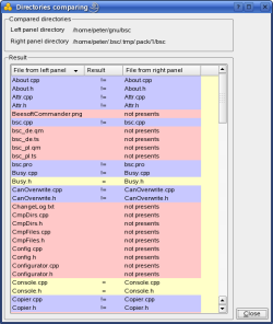 screen shot of bsc_dir_compare